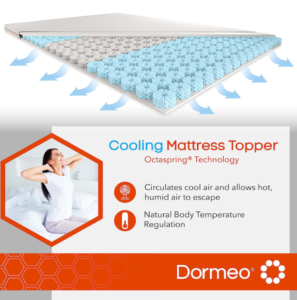 Dormeo cooling mattress topper with Octaspring® technology.